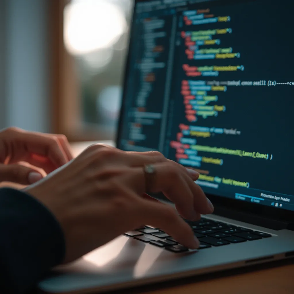 Développeur travaillant sur un code complexe