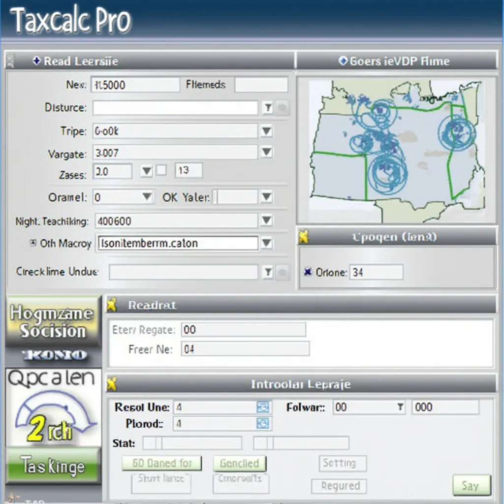 Interface utilisateur de l'outil TaxCalc Pro